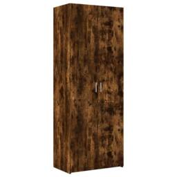 Berkfield Home Highboard Smoked Oak 70x42.5x185 cm Engineered Wood in Brown - thumbnail 2