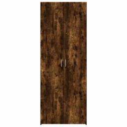 Berkfield Home Highboard Smoked Oak 70x42.5x185 cm Engineered Wood in Brown - thumbnail 4