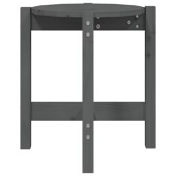 Berkfield Home Coffee Table Grey Ã˜ 42.5x45 cm Solid Wood Pine - thumbnail 6
