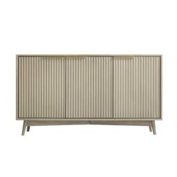 Home Garden Direct Monza 3 Door Sideboard with Fluted Detailing Pale Ash in Grey - thumbnail 7
