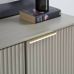 Home Garden Direct Monza 3 Door Sideboard with Fluted Detailing Pale Ash in Grey - thumbnail 6