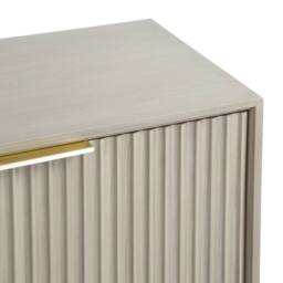 Home Garden Direct Monza 3 Door Sideboard with Fluted Detailing Pale Ash in Grey - thumbnail 9