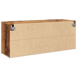 Berkfield Home TV Cabinet Wall-mounted Old Wood 100x30x41 cm in Brown - Size: 100 x 30 x 41 cm - thumbnail 8