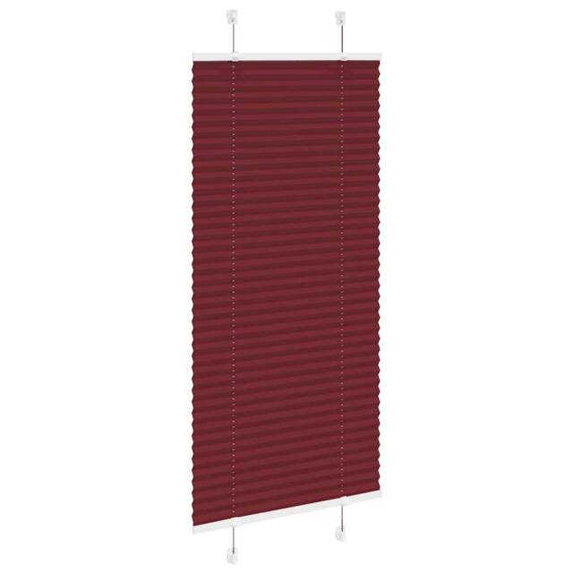 Berkfield Home Pleated Blind Bordeaux Red 60x150 cm Fabric Width 59.4 cm Polyester - image 1