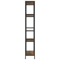 Berkfield Home Book Shelf 80x30x180 cm Steel & Engineered Wood in Brown - Size: 80 x 30 x 180 cm - thumbnail 4