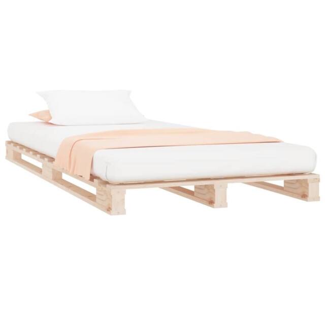 Berkfield Home Pallet Bed 100x200 cm Solid Wood Pine in Light Brown - image 1