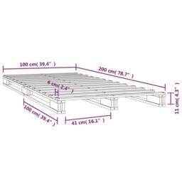 Berkfield Home Pallet Bed 100x200 cm Solid Wood Pine in Light Brown - thumbnail 8