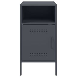Berkfield Home Bedside Cabinets 2 pcs Anthracite 36x39x68 cm Steel in Black - Size: 36 x 39 x 68 cm - thumbnail 6