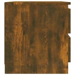 Berkfield Home Spacious Bed Cabinet Smoked Oak 50x39x43.5 cm Engineered Wood in Brown - thumbnail 4