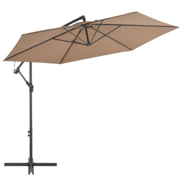 Berkfield Home Cantilever Umbrella with Aluminium Pole 300 cm Taupe in Beige - image 1