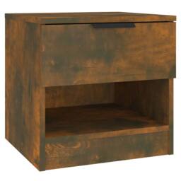 Berkfield Home Elegant Bedside Cabinet Smoked Oak Engineered Wood in Brown - thumbnail 3