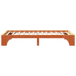 Berkfield Home Bed Frame Wax brown Solid wood 75 x 190 cm Wax Brown Bed Frame - thumbnail 7