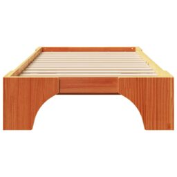 Berkfield Home Bed Frame Wax brown Solid wood 75 x 190 cm Wax Brown Bed Frame - thumbnail 6
