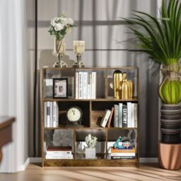 Pirlo Plush Industrial 8 Cube Storage Unit Rustic Brown - thumbnail 3