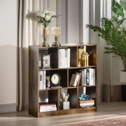 Pirlo Plush Industrial 8 Cube Storage Unit Rustic Brown - thumbnail 1