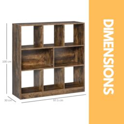 Pirlo Plush Industrial 8 Cube Storage Unit Rustic Brown - thumbnail 6