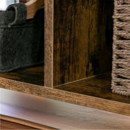 Pirlo Plush Industrial 8 Cube Storage Unit Rustic Brown - thumbnail 5
