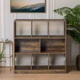 Pirlo Plush Industrial 8 Cube Storage Unit Rustic Brown - thumbnail 2