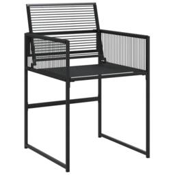 Berkfield Home Beautiful 5 Piece Garden Dining Set Black Poly Rattan - thumbnail 6
