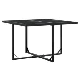 Berkfield Home Beautiful 5 Piece Garden Dining Set Black Poly Rattan - thumbnail 5