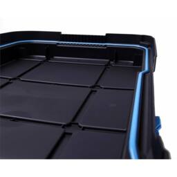 Nordara 110L Stackable Nestable Water Resistant Mobile Plastic Damp Storage in Black - thumbnail 3