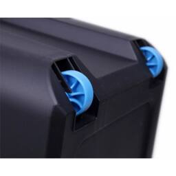 Nordara 110L Stackable Nestable Water Resistant Mobile Plastic Damp Storage in Black - thumbnail 2