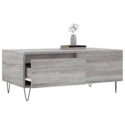 Berkfield Home Coffee Table Grey Sonoma 90x50x36.5 cm Engineered Wood - thumbnail 3