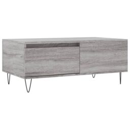 Berkfield Home Coffee Table Grey Sonoma 90x50x36.5 cm Engineered Wood - thumbnail 2