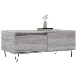 Berkfield Home Coffee Table Grey Sonoma 90x50x36.5 cm Engineered Wood - thumbnail 4