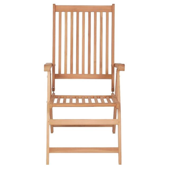 Berkfield Home Reclining Garden Chairs 4 pcs Solid Teak Wood in Brown - image 1