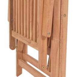 Berkfield Home Reclining Garden Chairs 4 pcs Solid Teak Wood in Brown - thumbnail 7