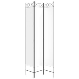 Berkfield Home 3-Panel Room Divider White 120x220 cm Fabric - thumbnail 4