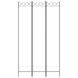 Berkfield Home 3-Panel Room Divider White 120x220 cm Fabric - thumbnail 3