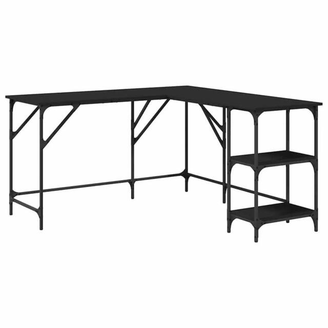 Berkfield Home Desk Black 139x139x75 cm Engineered Wood - Size: 139 x 139 x 75 cm - image 1