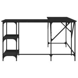 Berkfield Home Desk Black 139x139x75 cm Engineered Wood - Size: 139 x 139 x 75 cm - thumbnail 4