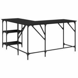 Berkfield Home Desk Black 139x139x75 cm Engineered Wood - Size: 139 x 139 x 75 cm - thumbnail 7