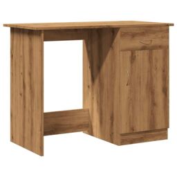 Berkfield Home Desk Artisan Oak 100x50x76 cm Engineered Wood in Brown - Size: 100 x 50 x 76 cm - thumbnail 2