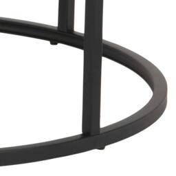 Wyld Haus Odense Wild Oak Effect Round Nesting Coffee Table Set Matte Black in Natural - thumbnail 8