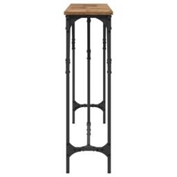 Berkfield Home Table Console Table Old Wood 140x23x75 cm Engineered Wood in Brown - Size: 140 x 23 x 75 cm - thumbnail 6
