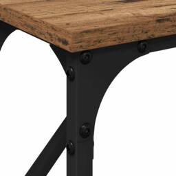 Berkfield Home Table Console Table Old Wood 140x23x75 cm Engineered Wood in Brown - Size: 140 x 23 x 75 cm - thumbnail 8