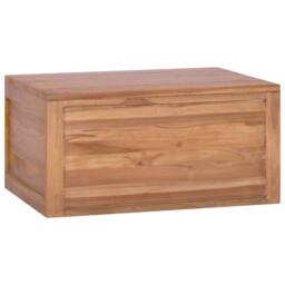 Berkfield Home Wall-mounted Bathroom Cabinet 60x45x30 cm Solid Teak Wood in Brown - Size: 60 x 45 x 30 cm - thumbnail 2