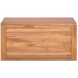 Berkfield Home Wall-mounted Bathroom Cabinet 60x45x30 cm Solid Teak Wood in Brown - Size: 60 x 45 x 30 cm - thumbnail 4