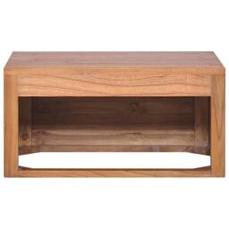 Berkfield Home Wall-mounted Bathroom Cabinet 60x45x30 cm Solid Teak Wood in Brown - Size: 60 x 45 x 30 cm - thumbnail 5