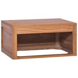 Berkfield Home Wall-mounted Bathroom Cabinet 60x45x30 cm Solid Teak Wood in Brown - Size: 60 x 45 x 30 cm - thumbnail 3