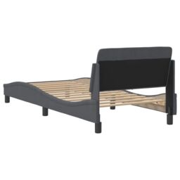 Berkfield Home Bed Frame without Mattress Dark Grey 90x190 cm Single Velvet - thumbnail 6