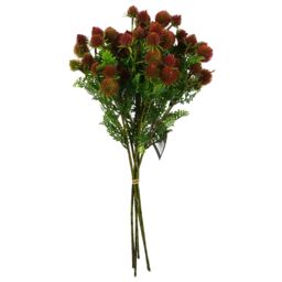 Leaf Pack of 6 x 55cm Craspedia Stem Red Artificial - Size: 6 x 55 cm - thumbnail 5