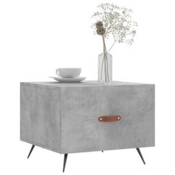 Berkfield Home Coffee Table Concrete Grey 50x50x40 cm Engineered Wood - Size: 50 x 50 x 40 cm - thumbnail 3