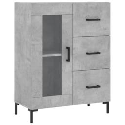 Berkfield Home Highboard Concrete Grey 69.5x34x180 cm Engineered Wood - thumbnail 7