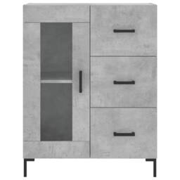 Berkfield Home Highboard Concrete Grey 69.5x34x180 cm Engineered Wood - thumbnail 8