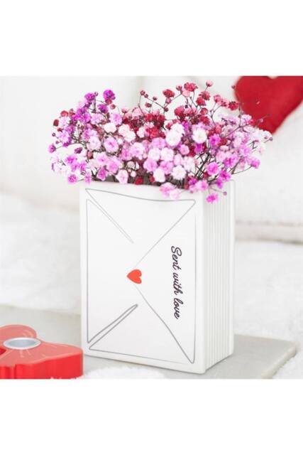 KDMD Love Letter Valentine's Day Flower Vase in White - image 1
